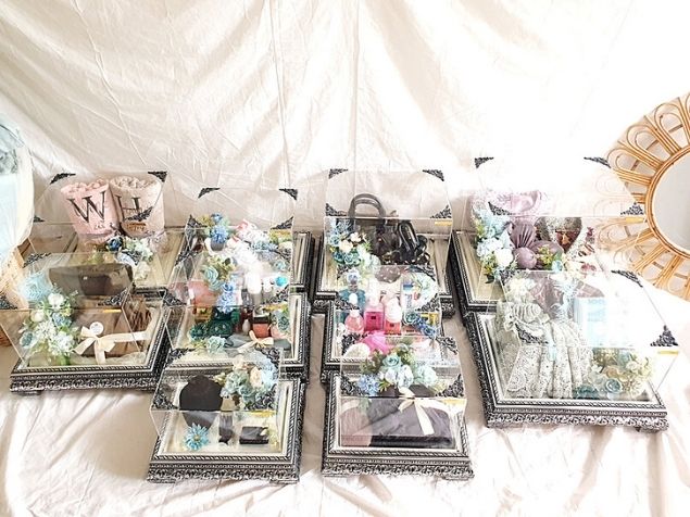Sewa Box Black Silver Hantaran Pondok Aren - Cendana Seserahan
